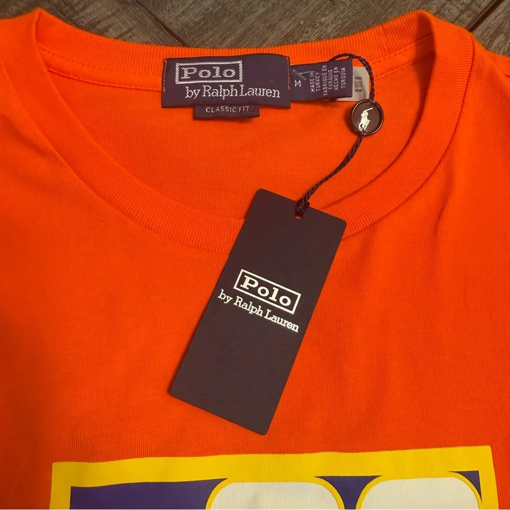 NWT Polo Ralph Lauren Sun Valley Ski Logo‎ Rare Long Sleeve Shirt Mens Medium